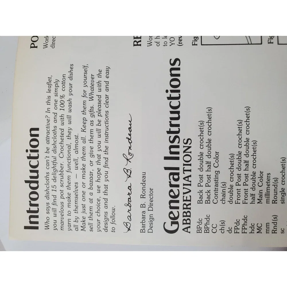 Leisure Arts Dishcloths Crochet Pattern Booklet 2077 16 Designs 1991 Vintage